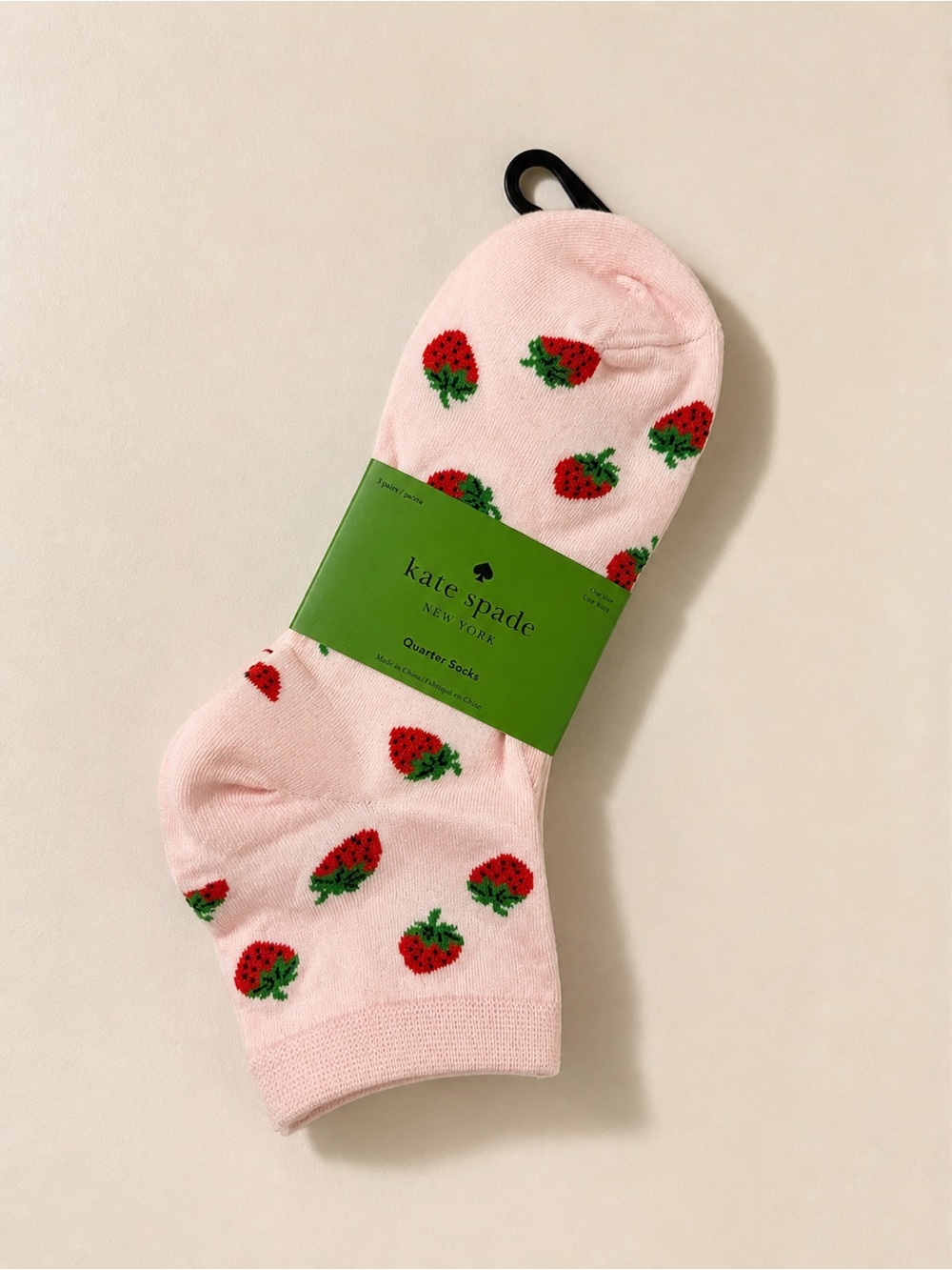 Kate Spade 3-Pack Socks - Strawberries